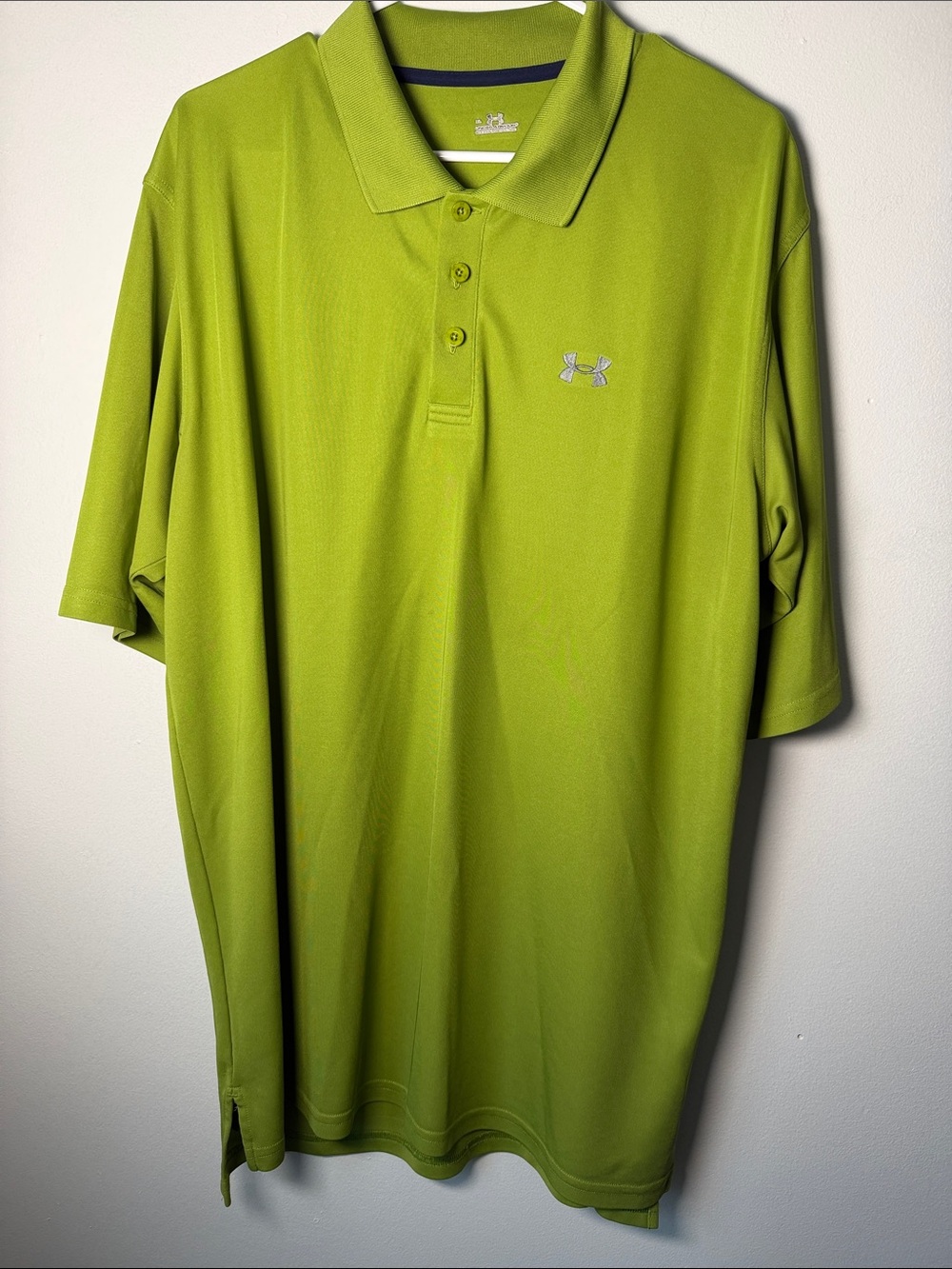 Under Armour Men’s Lime Green Polo Shirt Size XL